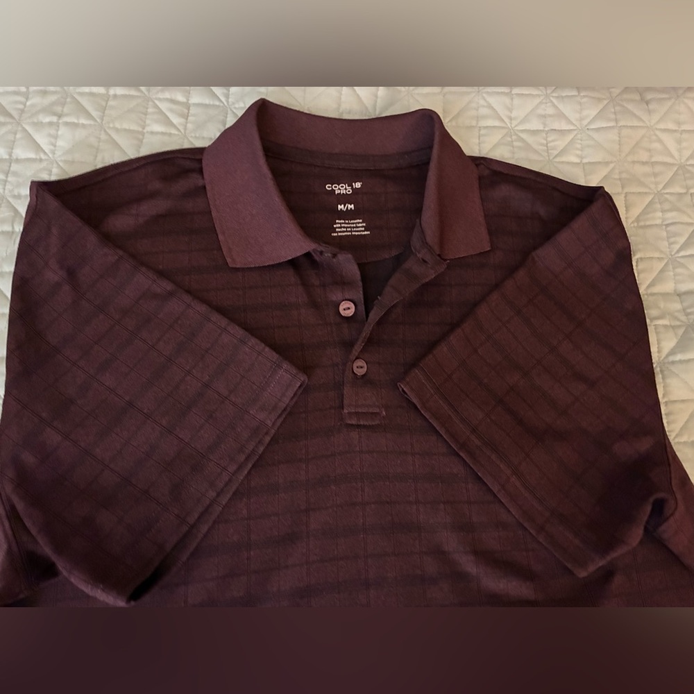 COOL 18 PRO Polo Shirt Size M/M Haggar Luxury Mens Top!
